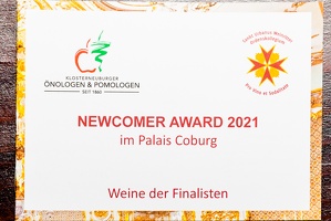 Newcomer Award am 7.9.2021